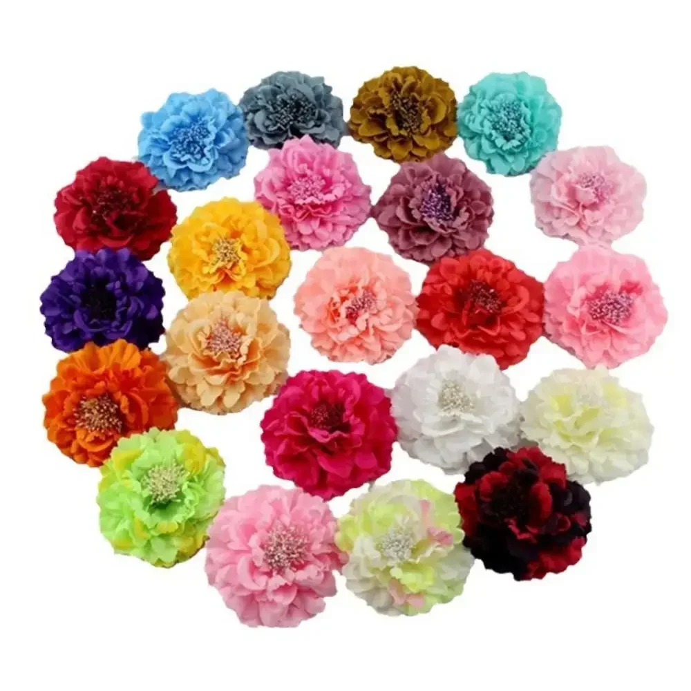 Hat Hair Clip Boho Romantic Peony Floral Straw Single Decor DIY Holiday Beach Women All Season