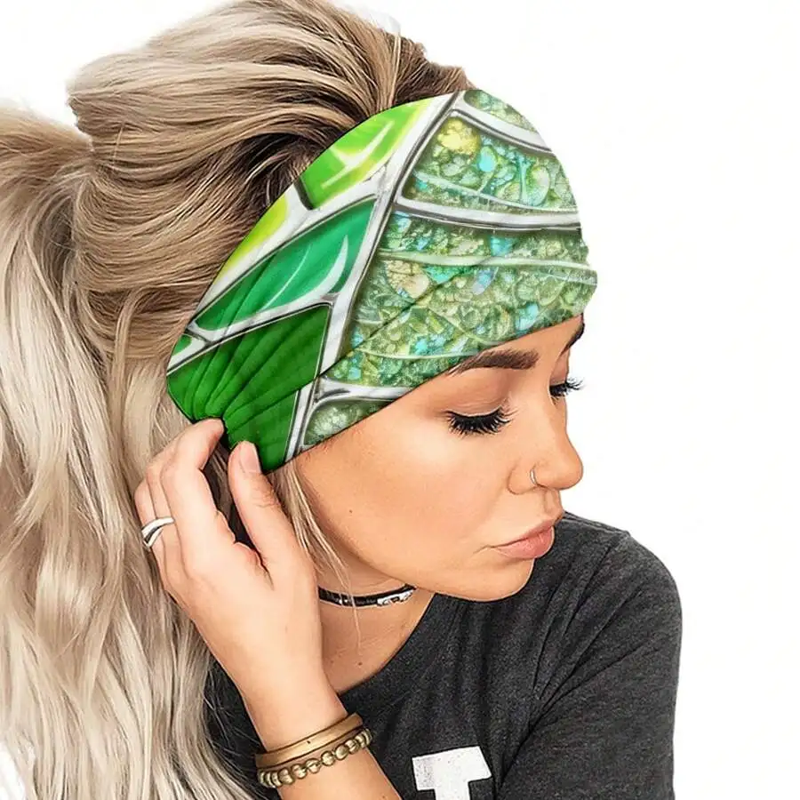 Printed Multi-Functional Headband For Women Soft Elastic Sports Yoga Hiking Cycling Outdoor Daily Use