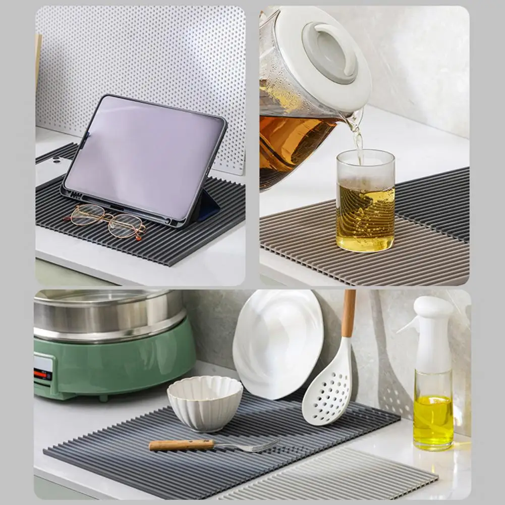 Non-slip Trivet Silicone Potholder Heat Resistant Mat Non-slip Durable Kitchen Accessory Easy Clean Insulation Pad for Hot Pots