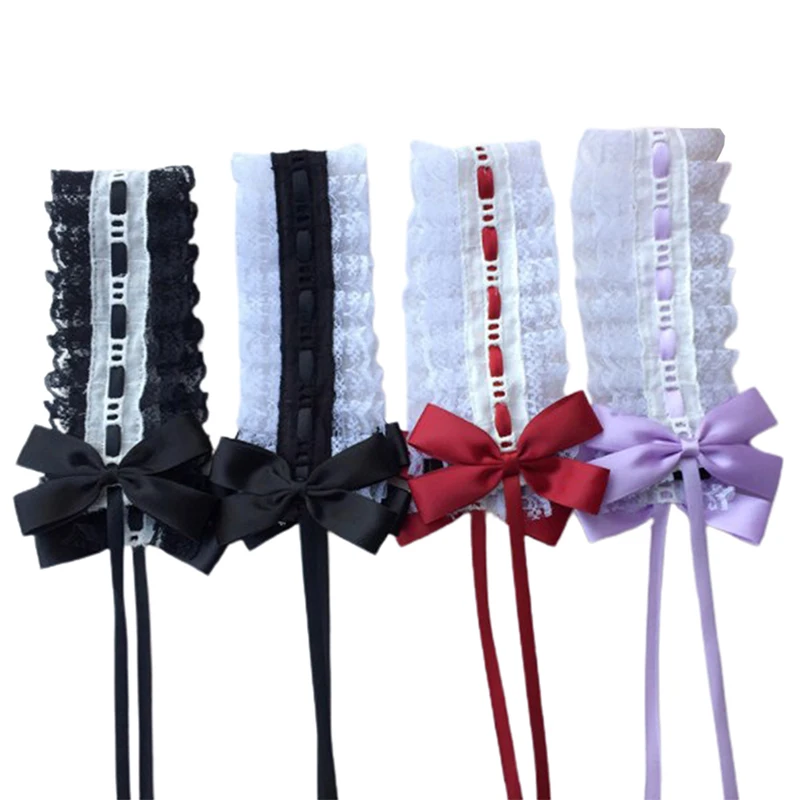 Free Shipping Lovely Lolita Lace Bow Women Hairbands Girl's Headbands Lady's Headwear Hair Accessories Headwrap
