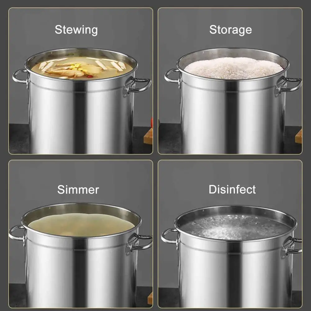 High Efficiency Heat Transfer Pot Stainless Steel Soup Pot with Lid Handle Stockpot for Catering Bulk Cooking for Lobster