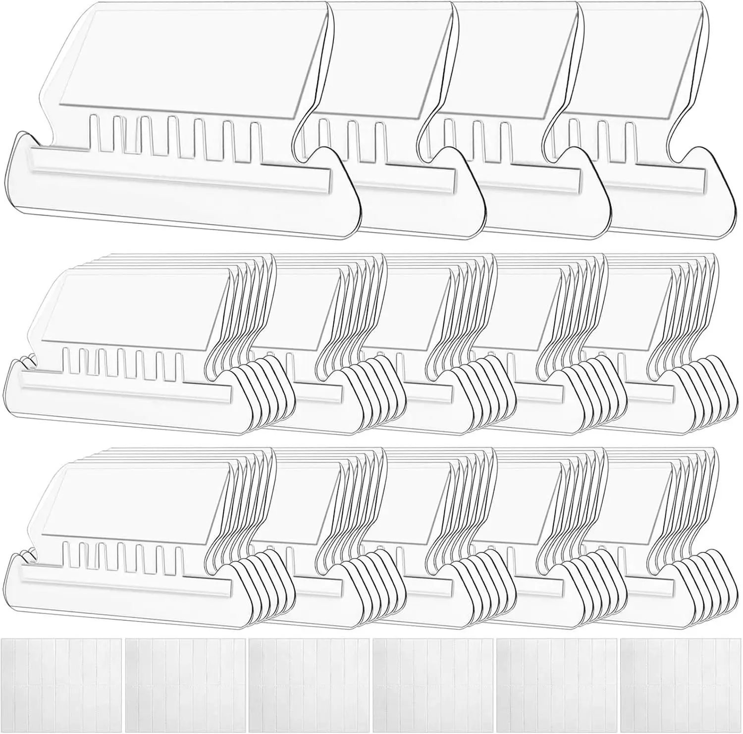 100 Sets Hanging File Folder Labels 2" Tabs and Inserts for Hanging Files