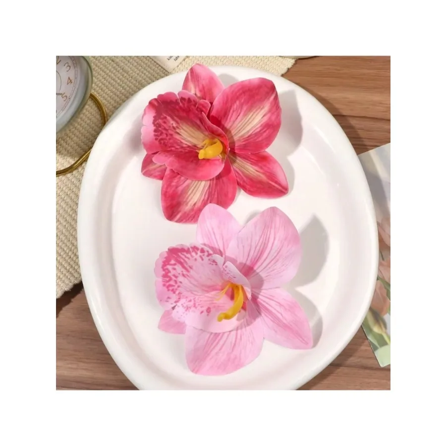 2Pcs Hawaiian Flower Hair Clips for Women Girl Artificial Flower Hair Barrettes Hair Accessories Vacation Beach Party Hairpins