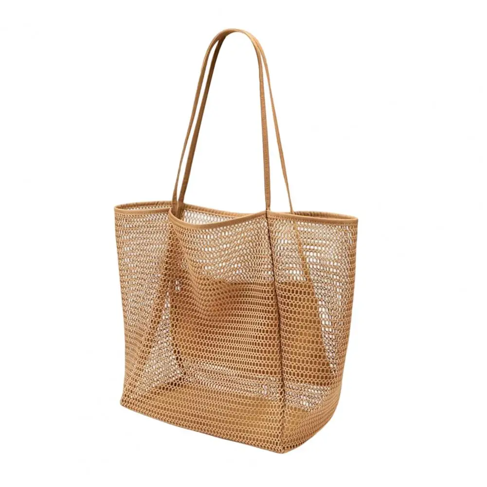 Foldable Storage Bag Pocket Design Large Capacity Travel Tote Lightweight Compact Gym Beach Bag for Swimsuits Towels Sand Shoes