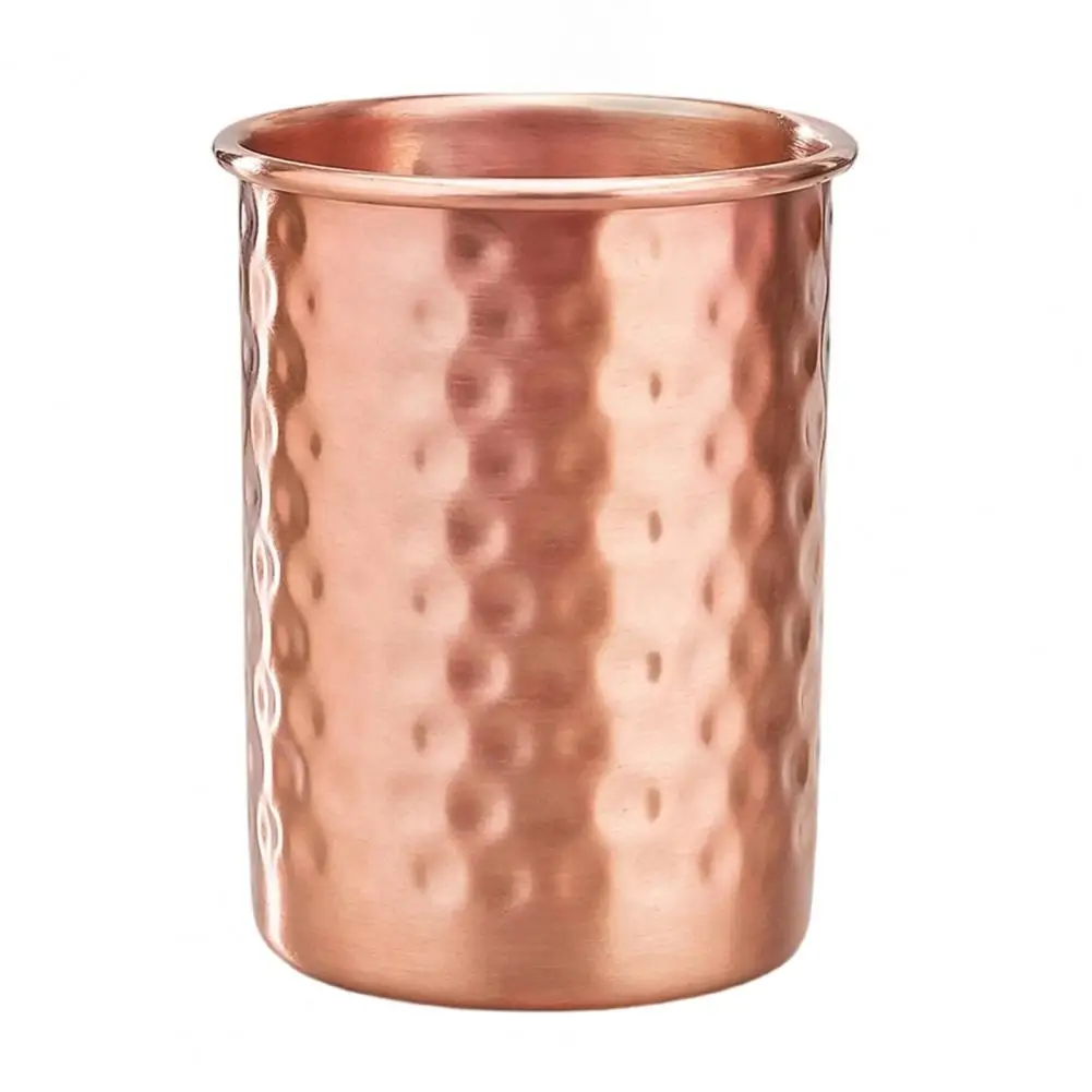 Solid Base Drinking Cup Hammered Stainless Steel Drinking Cup with Stable Base Durable Reusable Water Glass Beautiful