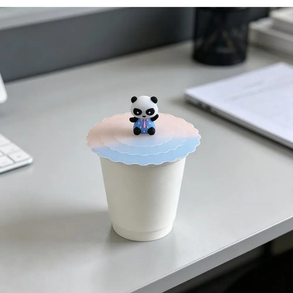 Glass Cup Lid 5pcs Silicone Cup Lids Leak-proof Heat-resistant Covers Airtight Mug Seals Reusable Food-grade Coffee Tea Cup