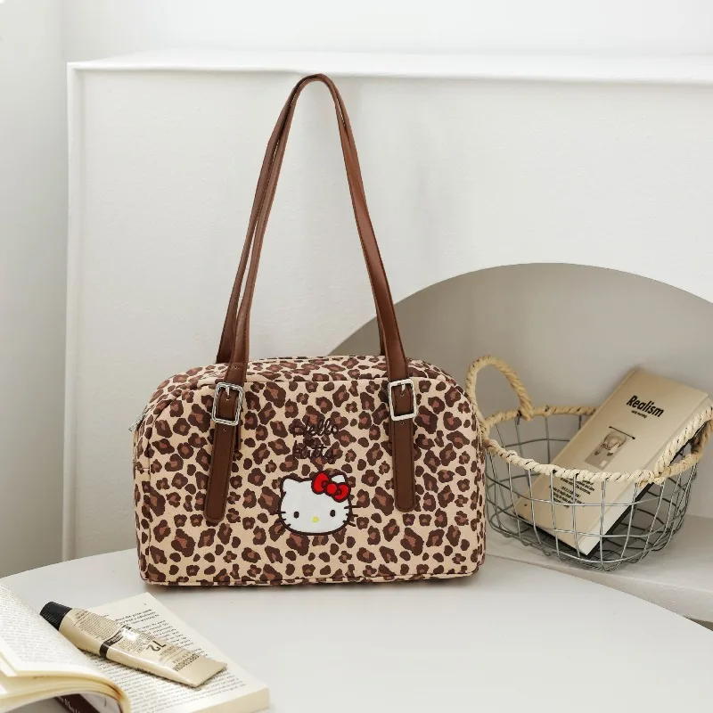 2026 New Sanrio Kawaii HelloKitty Fashion Retro Shoulder Bag Japanese Cartoon Large Capacity Handbag Couple Festival Gift