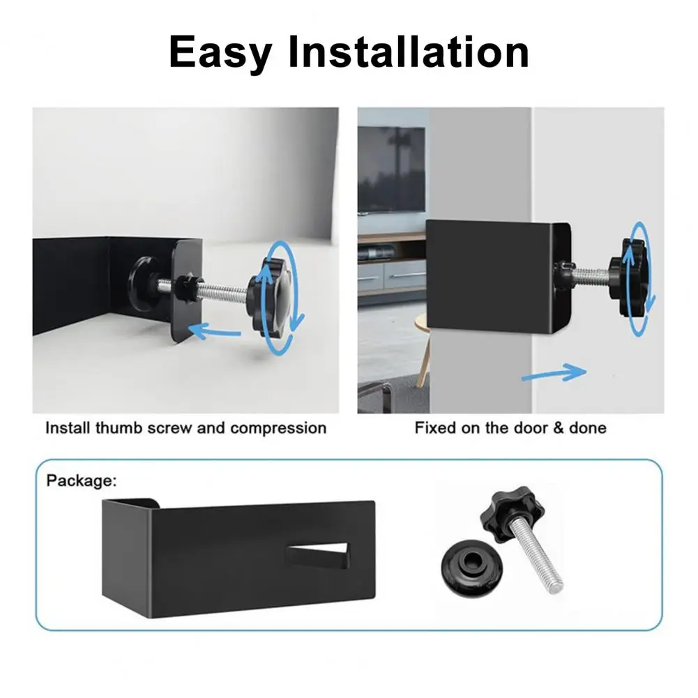 Key Lock Box Door Mount Adjustable Lock Box Door Mount Bracket Heavy Duty Stainless Steel Security Hook Universal Lock for Doors