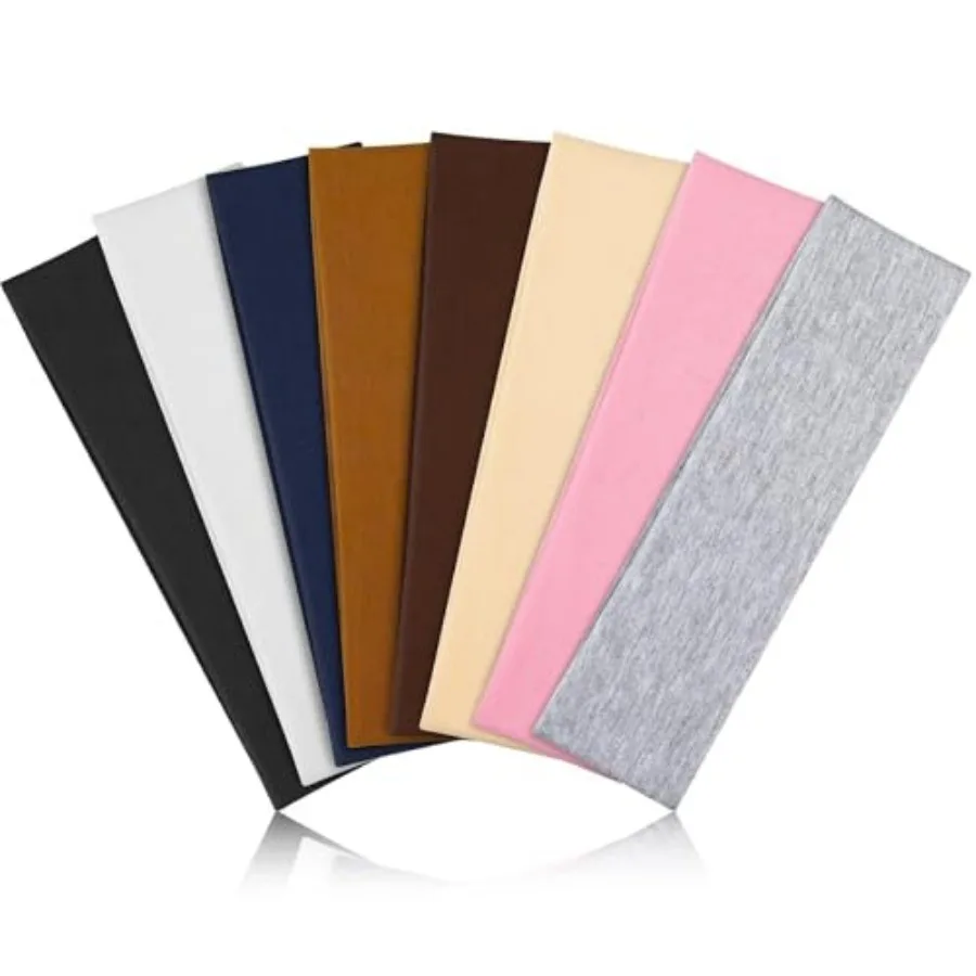 Headbands for Women: 8 Pcs Head Bands for Women's Hair Accessory Stocking Stuffers Non Slip Stretchy Fabric Headband for Workou