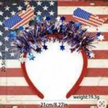 New America National Day headband, Independence Day themed headband, cross-border holiday party decoration headband